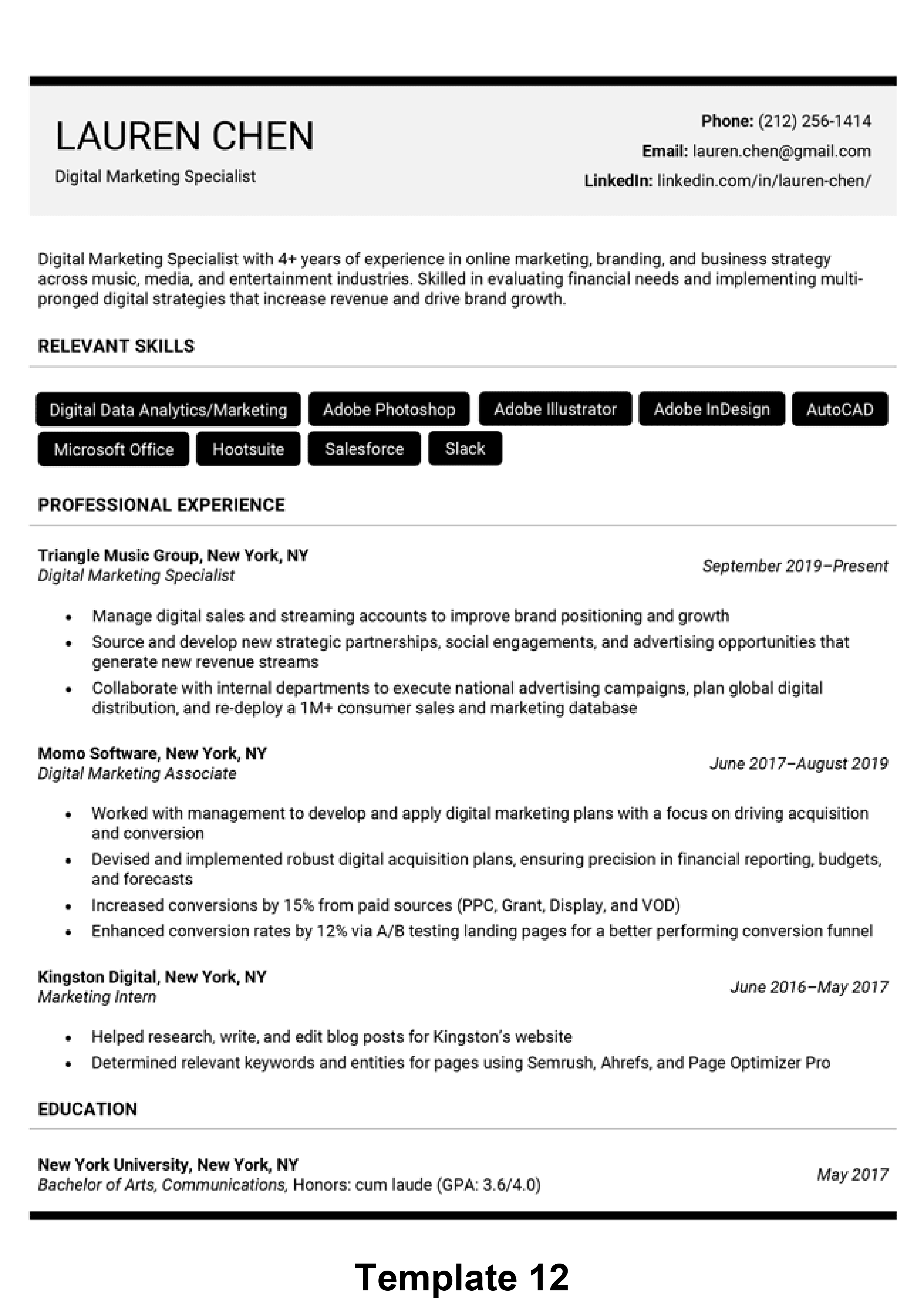 Resume made by proresumes